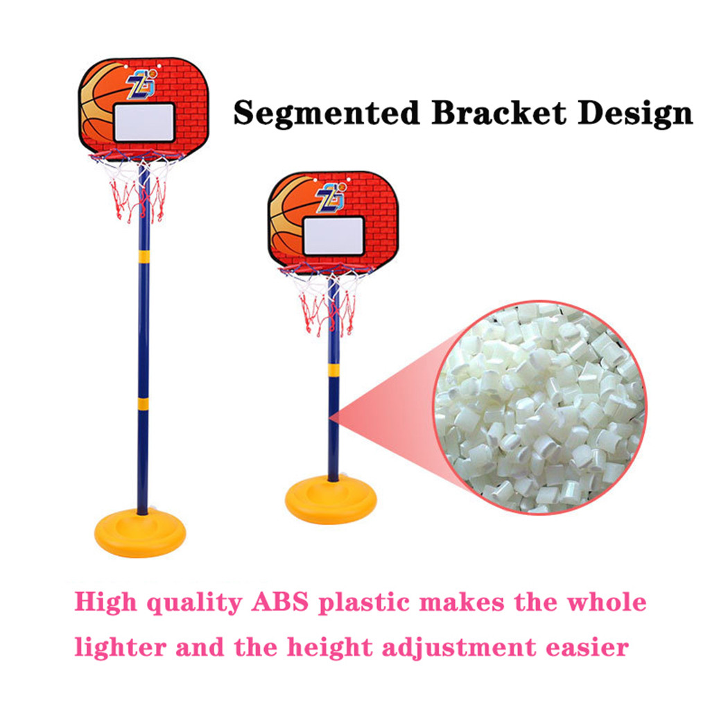 Børnebasketballstativ bærbart kurvestativ indendørs plastik børneskydestativ justerbart børnebasketballlegetøj #g3