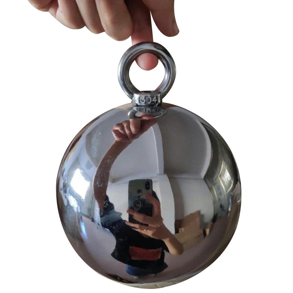 Boule creuse de décoration de jardin en acier inoxydable 300, de 100 à 304mm, boule creuse de Rivet avec boule de miroir M6 en acier inoxydable