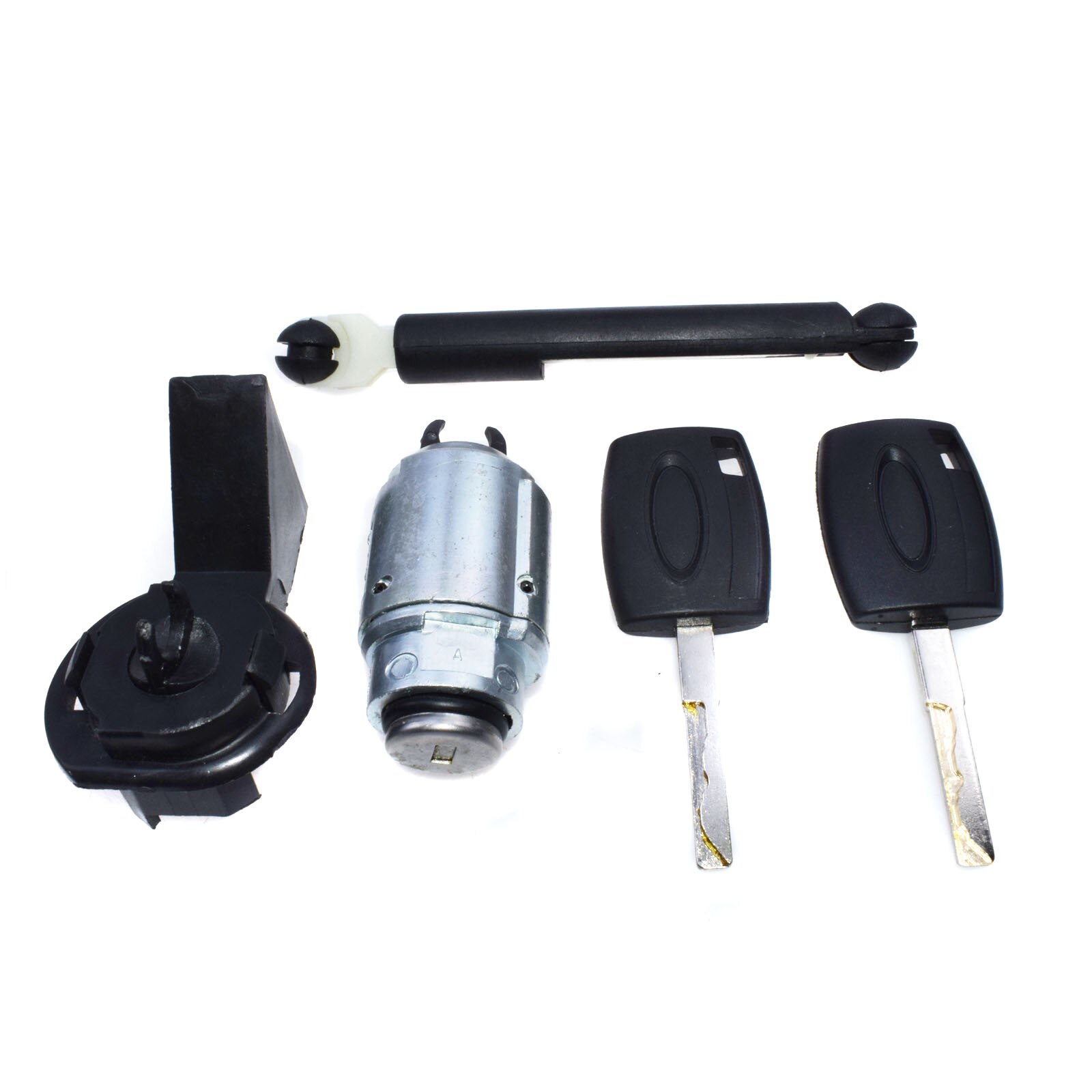 Wolfigo bilkappe motorhjelm lås udløserkit med nøgler og forbindelsesstang til ford til focus  ii 2004 4 m 5 aa 16 b 970ab 7 m 5 aa 16 b 970aa: Cylinderhjelm sæt