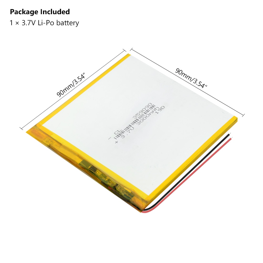 3 7V volt 359090 3.7v 3000mah li po ion lipo rechargeable batteries 1/2/4Pcs lithium polymer battery for dvd GPS navigation