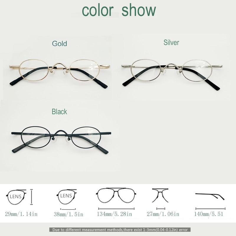 Elliptical forming human glasses, very small lens ... – Grandado