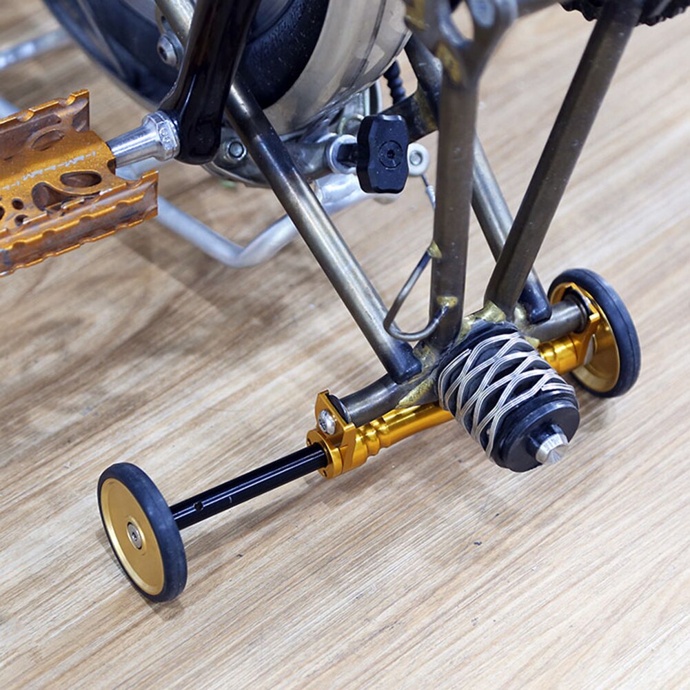 Bicycle Bike Easy Wheel Extension Bar Aluminum Alloy Folding Bike Telescopic Rod for Brompton Folding Bike Easy Wheel Extender