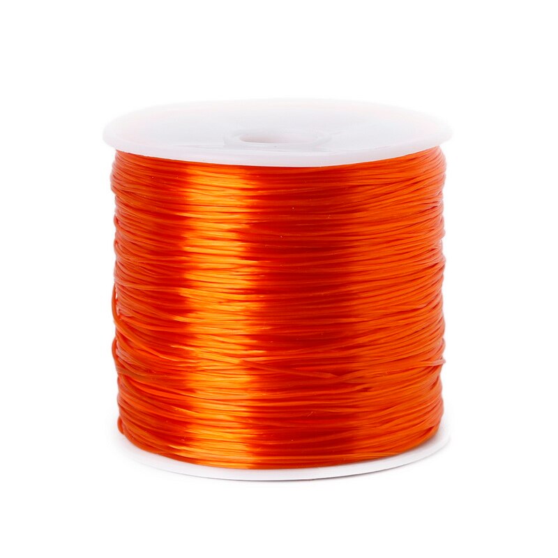 50m/ rullar 0.7mm 14 färger för val elastisk pärlor stretchtråd/snöre/snöre/tråd för kläder skor armband smycketillverkning: Orange