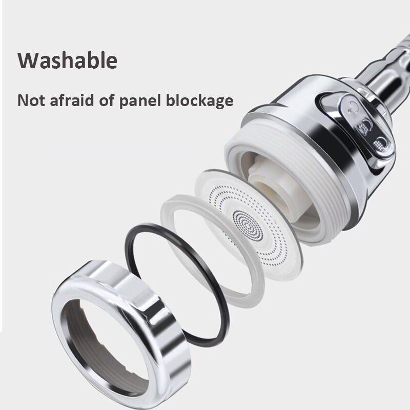 3 Modes Kitchen Basin Faucet Aerator Moveable 360 Degree Adjustable Tap Head Shower Diffuser Rotatable Nozzle Booster Faucet