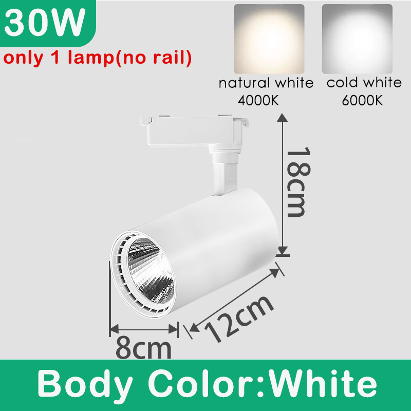 LED-schienenlicht Stelle LED 10W 20W 30W Wandleuchte Flutlicht Kolben Schienen Stelle Schienenbeleuchtung Leuchte Bekleidungsgeschäft Wohnzimmer Hause