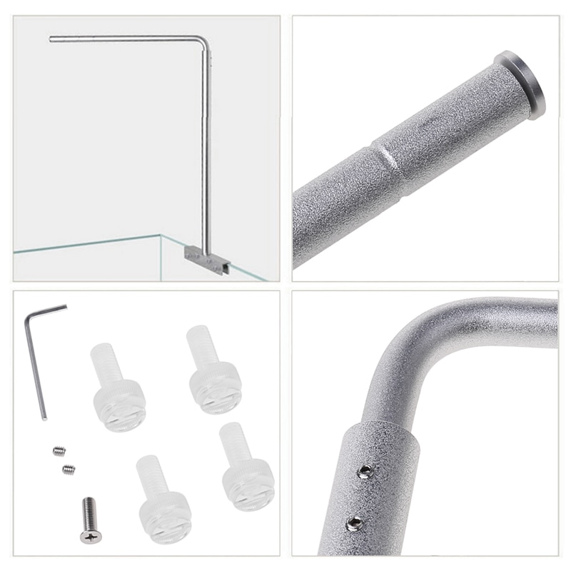 Universal led lys hængende stativ til akvarie akvarium aluminiumslegering sikkert armatur støtte bøjle lampeholder clip tool  c42