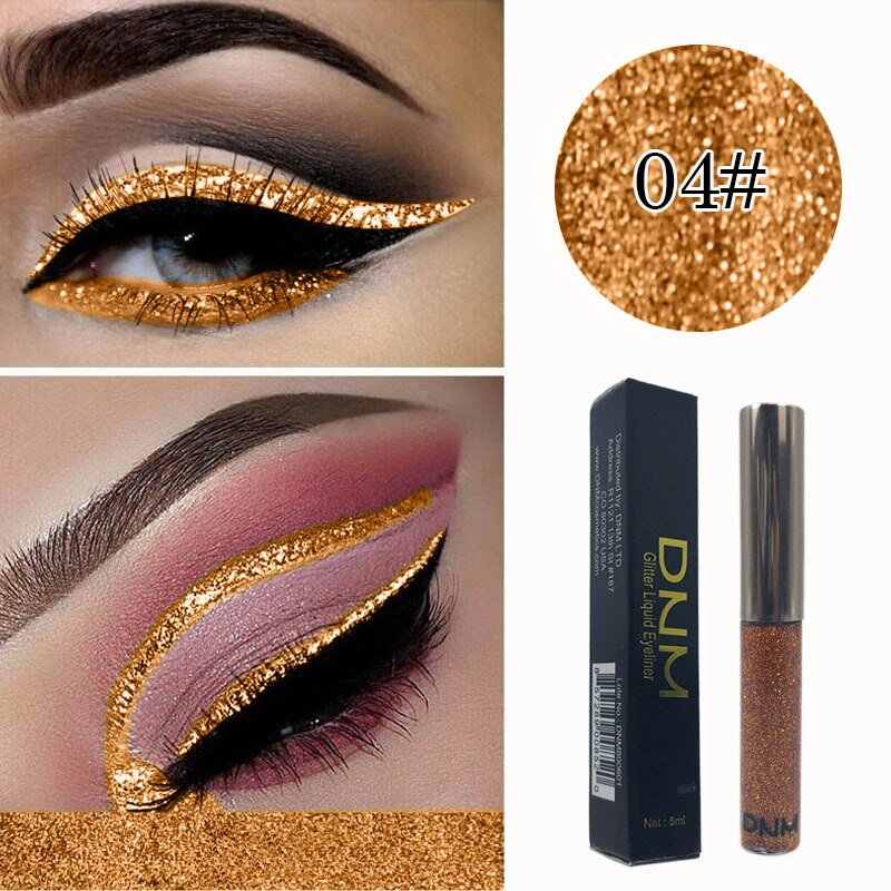 16 farben Bunte Glänzende perlig Pailletten Flüssigkeit Eyeliner-Wasserdichte dauerhaft Strobe Diamant Eyeliner Schönheit machen-hoch TSLM1