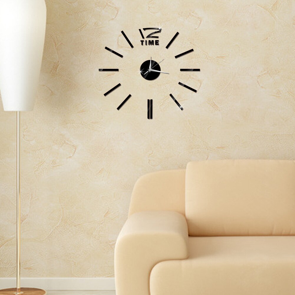 Top Klok Horloge 3D Wandklokken Horloge Diy Acryl Spiegel Sticker Reloj De Pared Home Decor Woonkamer Quartz Naald