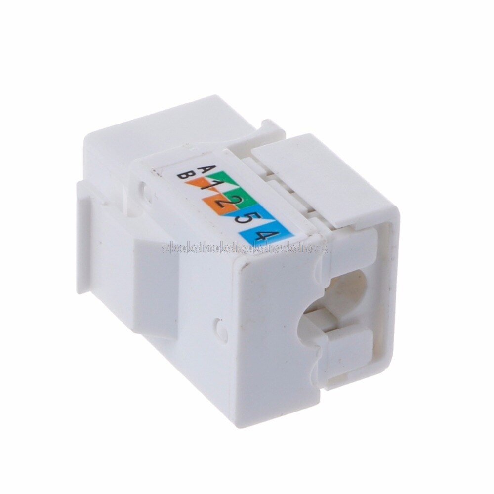 2Pcs CAT6 Network Module Information Socket RJ45 Connector Adapter Keystone Jack Au13 19 Droship