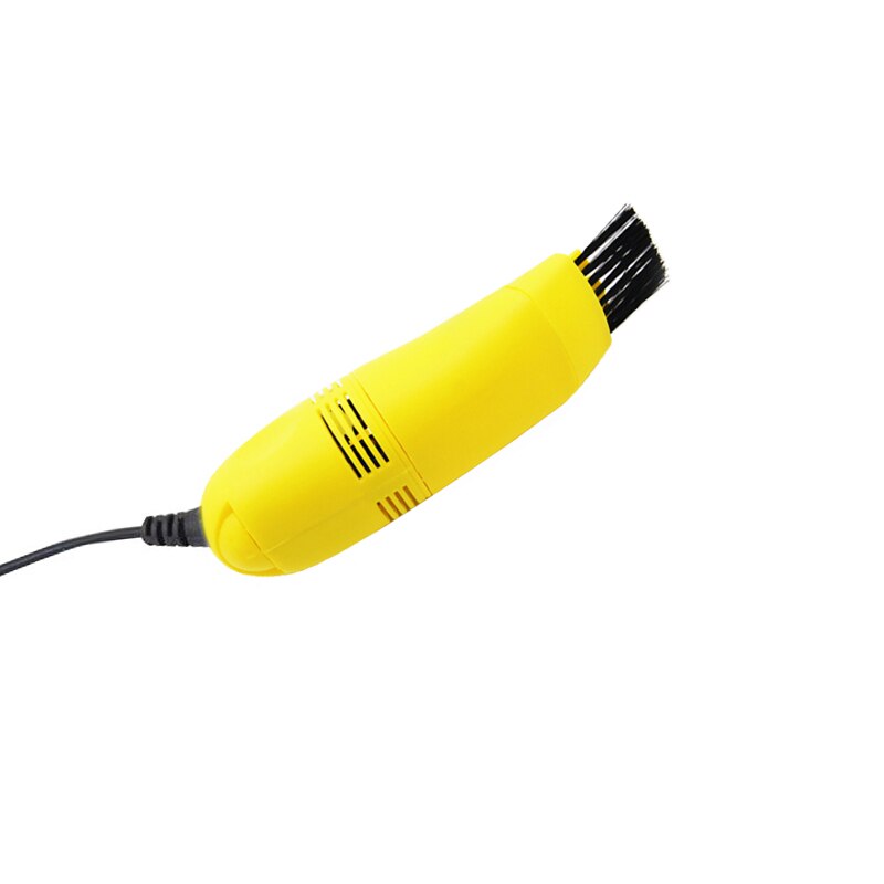 Usb Stofzuiger Mini Computer Usb Toetsenbord Borstel Computer Vacuüm Cleaning Kit Tool Verwijder Dust Borstel Voor Auto: Yellow