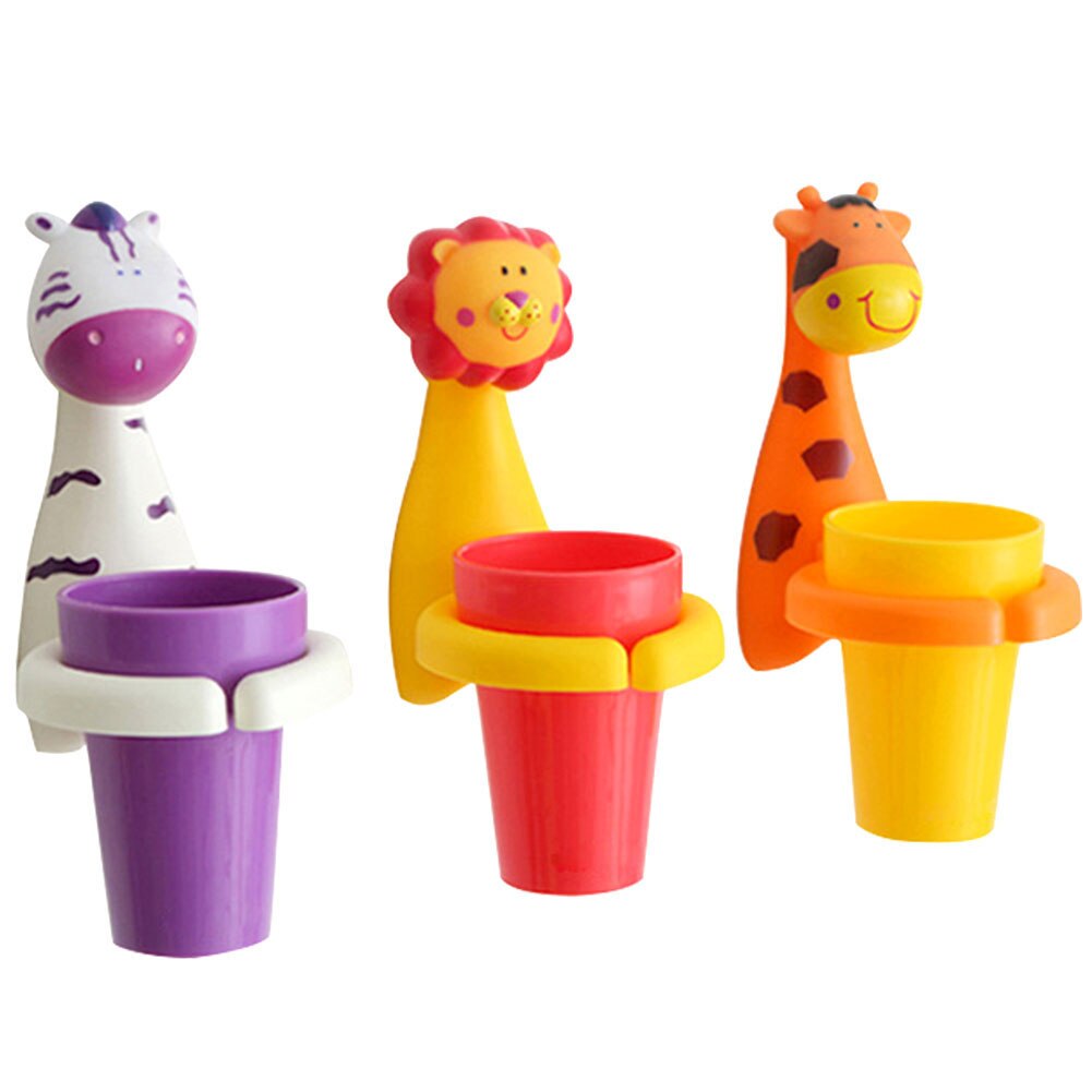 Variété De Styles De Dessin Animé Enfants Brossage Support De Verre Animal Enfants Enfants Brosse à dents Avec Brosse À Dents Tasse de Rinçage Et Support