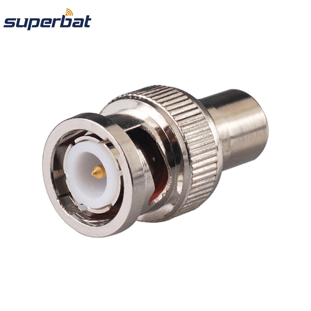 Superbat 5 piezas BNC-RCA adaptador RCA hembra Jack a BNC macho enchufe para cámara de vídeo CCTV RF adaptador