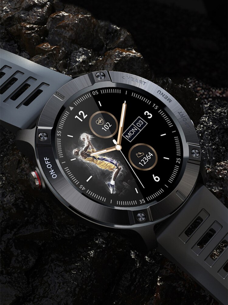 Buitensporten smartwatch hartslagmeter  ip68 waterdichte smartwatch heren fitnesstracker met lange batterijduur