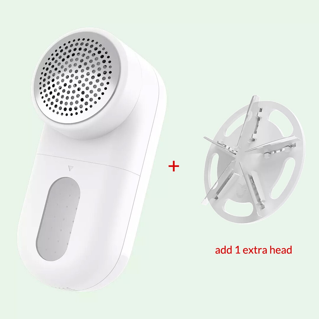 Xiaomi mijia mini vaatteet hiuspalloleikkuri nukanpoistoaine sähköverkko fuzz trimmeri mikro usb ladattava vaatteille pusero: Lisää 1pc leikkuripäätä