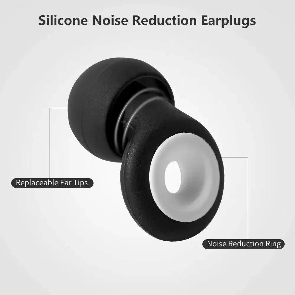 Tapones para los oídos HUAK-Protección auditiva de silicona de alta fidelidad para conciertos Reducción de ruido Dormir, Tapones para los oídos para nadar-Accesorios adicionales incluida