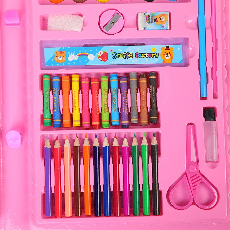 86Pcs Kids Art Set Children Drawing Set Water Color Pen Crayon Oil Pastel Painting Drawing Tool Art Supplies Stationery Set