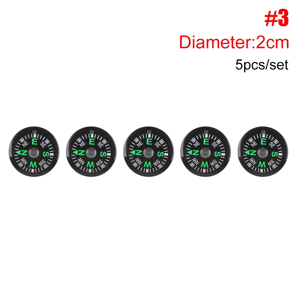 10 Pcs Draagbare Mini Camping Wandelen Noord Navigatie Handheld Nauwkeurige Kompas Survival Kompassen Knop Praktische Guider: 2cm 10pcs