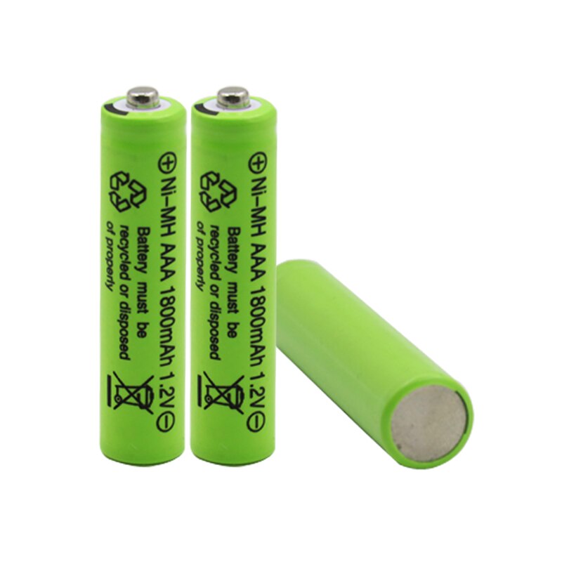 100%  nye originale aaa 1800 mah 1.2 v genopladeligt batteri aaa 1800 mah ni-mh genopladeligt 1.2 v 2a batteri