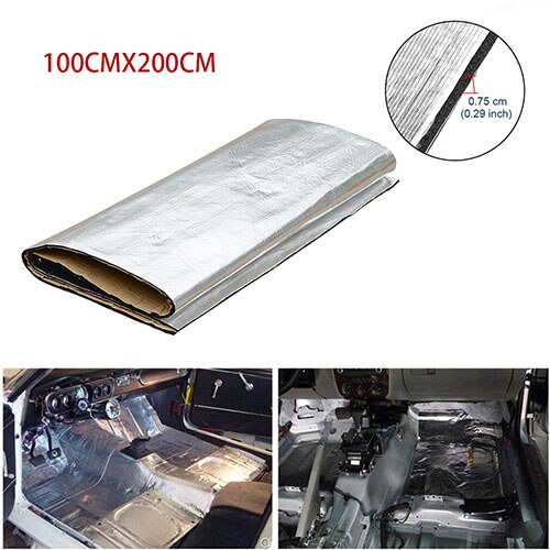 Auto Truck Firewall Warmte Deadener Geluidsisolatie Mat Wol Auto Warmte Geluid Thermische Proofing Pad Voor Auto/Dak: 200 CM