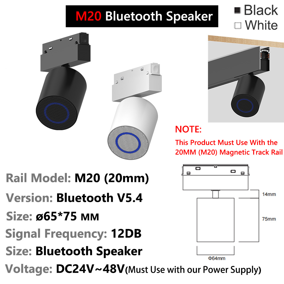 Magnetyczny głośnik Bluetooth V5.4 z bezprzewodowym dźwiękiem stereofoniczny, Model T26/M20/z wbudowanym magnetycznym oświetleniem doprowadziło z efektem oddychania.