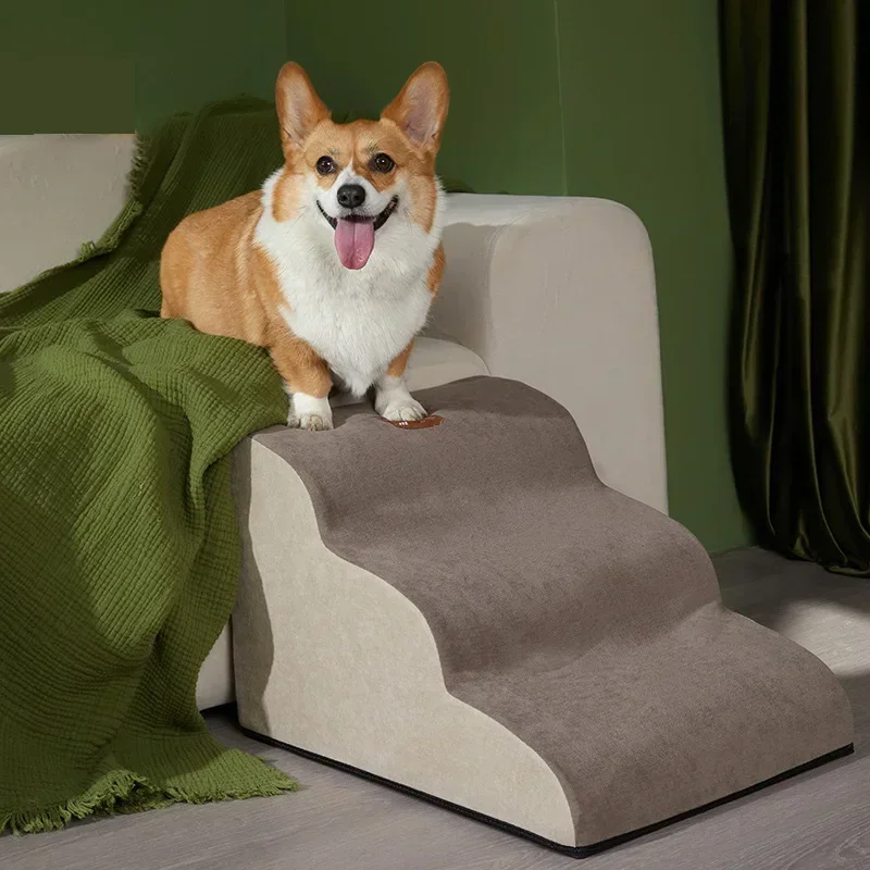 Escalier de canapé pour animaux de compagnie, 2/3 marches, pour petit chien, chat, rampe pour animaux de compagnie, antidérapant, amovible, lit pour chiens, fournitures pour animaux de compagnie