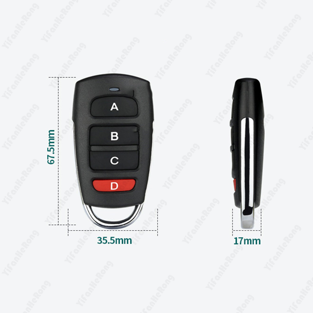 ABCD 433Mhz Copy Remote Control 4 Key Metal Clone Remotes Duplicator For Gadgets Car Home Garage Door Only Copy Fixed Learn Code