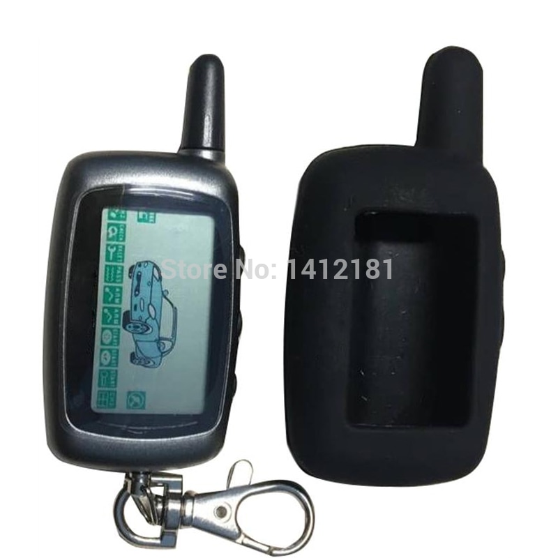 A9 LCD Remote Control +Silicone Key Case for Two way car alarm Starline A9 Keychain jaguar ez-Beta A8 A6 KGB FX5 FX-5 FX-3 FX3
