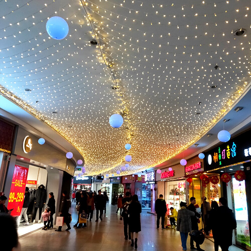 Led lyskæde 10m 100 lys led juletræ fe lyskæde vandtæt hjem have bryllup udendørs dekoration
