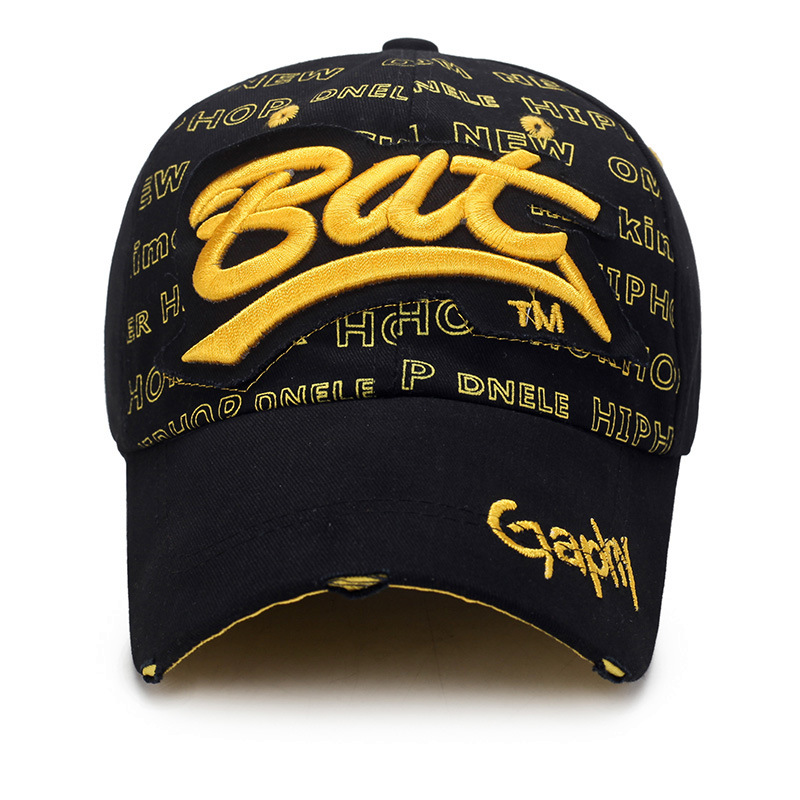 Casquette de Baseball déchirée brodée pour homme et femme, chapeau de soleil pour l&#39;extérieur, Hip Hop, pour la pêche,