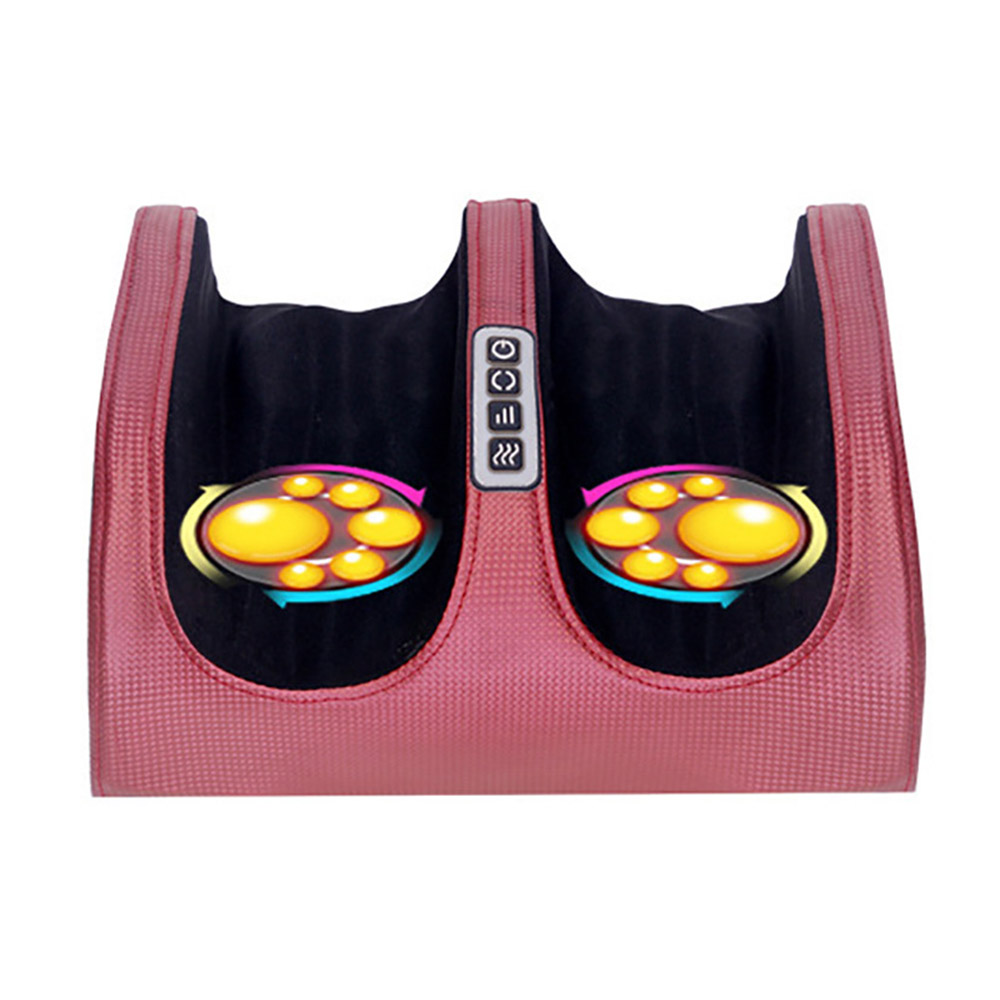 Máquina eléctrica de masaje de pies, vibradores Shiatsu de compresión para pies, rodillo amasador para aliviar el dolor en el pie, de estimulación muscular: Blanco / Enchufe estadounidense