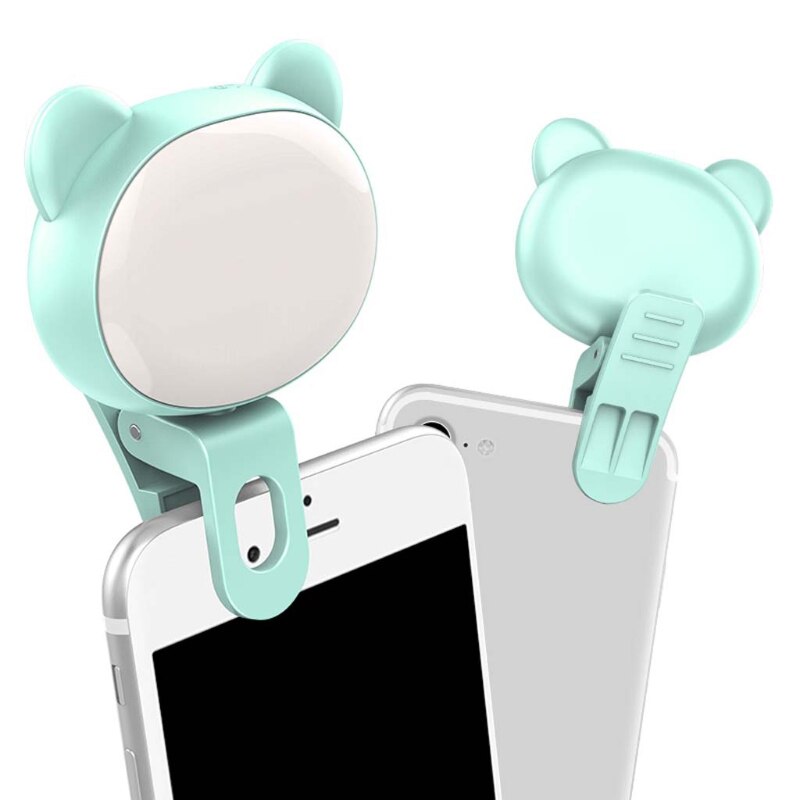 Mini Portable Clip-on Selfie Flash LED Mobile Phone Selfie Light for Night Q6PA