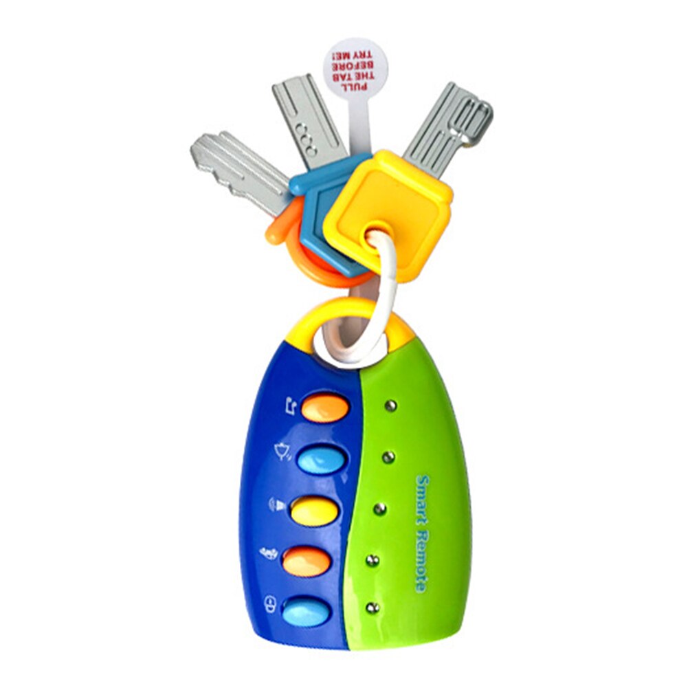 Klingt Bunten Flash Musical Auto Schlüssel Pretend Spielen Spaß Keychain Baby Spielzeug Smart Fernbedienung Pädagogisches: Default Title