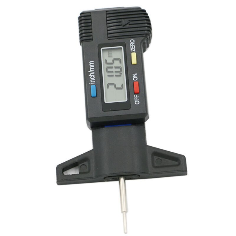 Däckmönster djup linjal led elektronisk digital display däck vernier bromsok digital mönsterdjup testare däck mätning linjal: Default Title