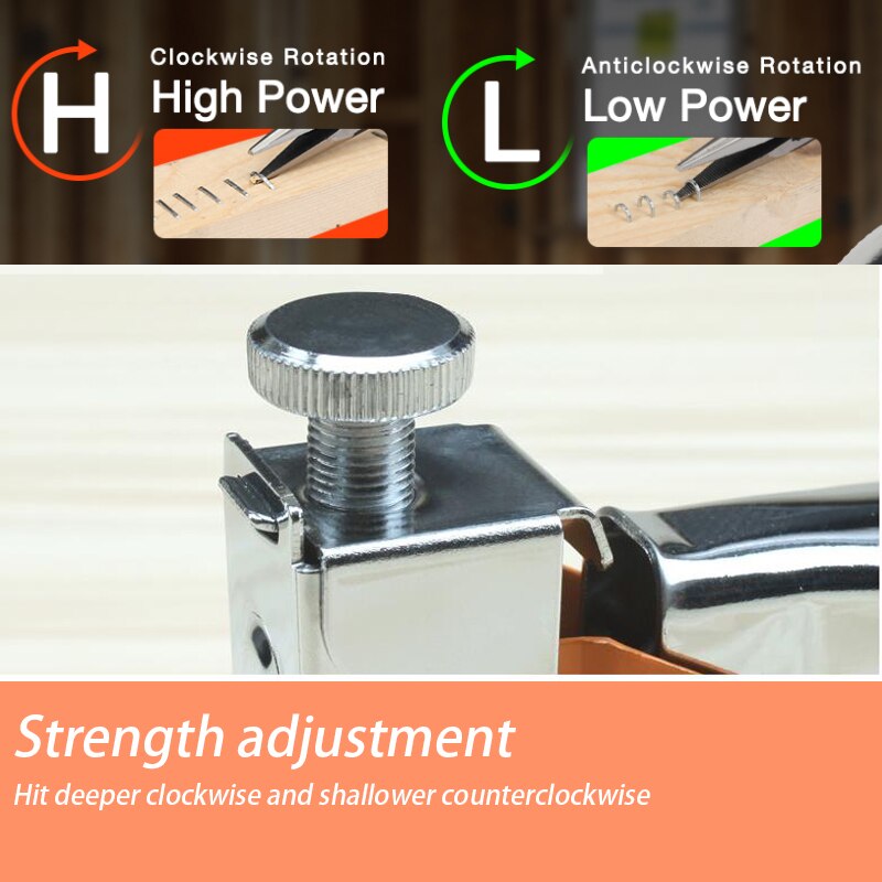 3 in 1 Stapler Nail Gun Staple Gun Nailer Furniture Tool Wood Frame Steel tape combination Stapler Stainless Hand Tools For Home