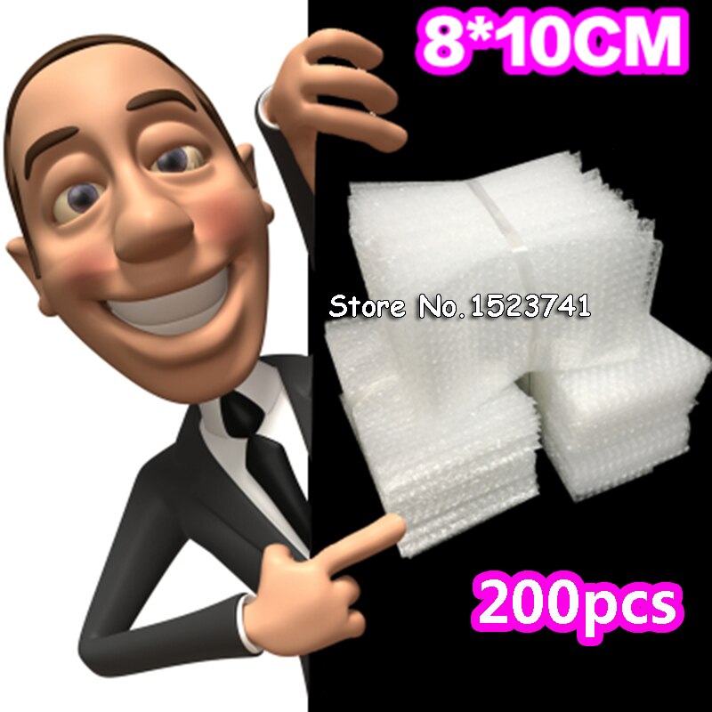8*10cm 200Pcs Cushioning Bubble Bags Bubble Protective Wrap Bolsa Burbuja Packaging Inflate Foam Packing Verpackungen Schaum