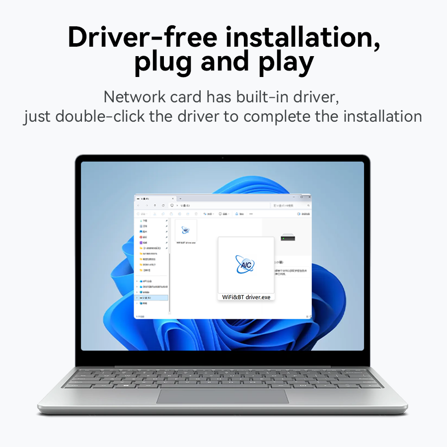 Adattatore USB WiFi 6 Bluetooth 5.4 da 900 Mbps Dual Band 2.4G 5G Ricevitore esterno wireless Dongle WiFi per laptop Desktop Win 7/10/11