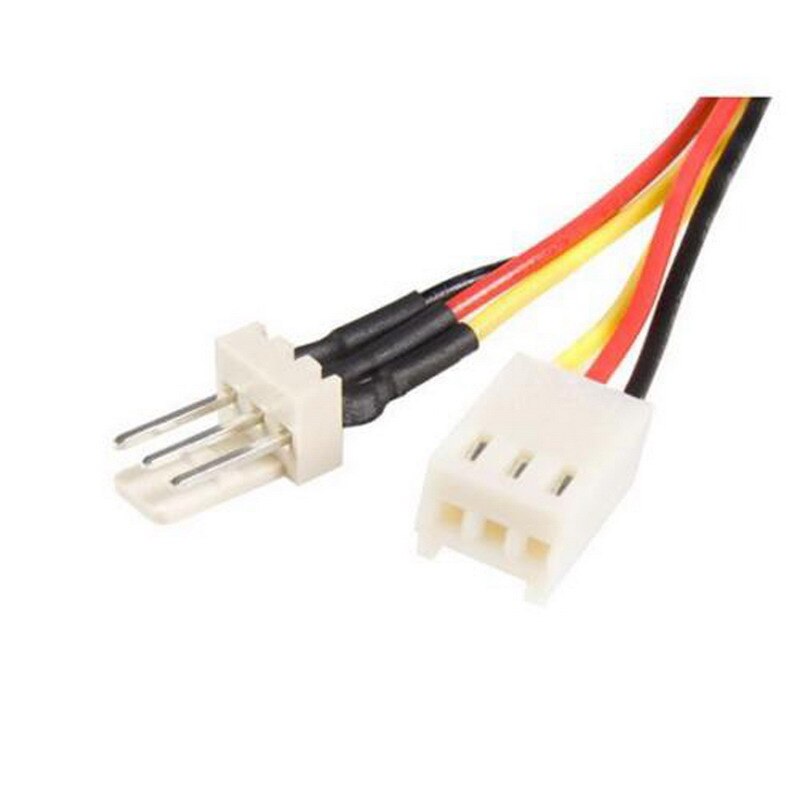 10pcs 12V 3-Pin Male to 3-pin Female PC Fan Power Extension Lengthen Cable Fan Resistor Cable
