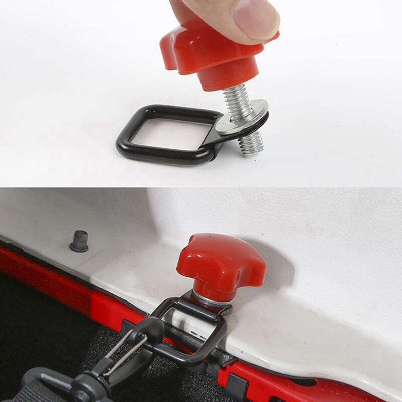 Non Locking Fuel Filler Gas Cap with Tether with Hardtop Thumb Screws Quick Removal Bolts with 6 Tie Down Anchors