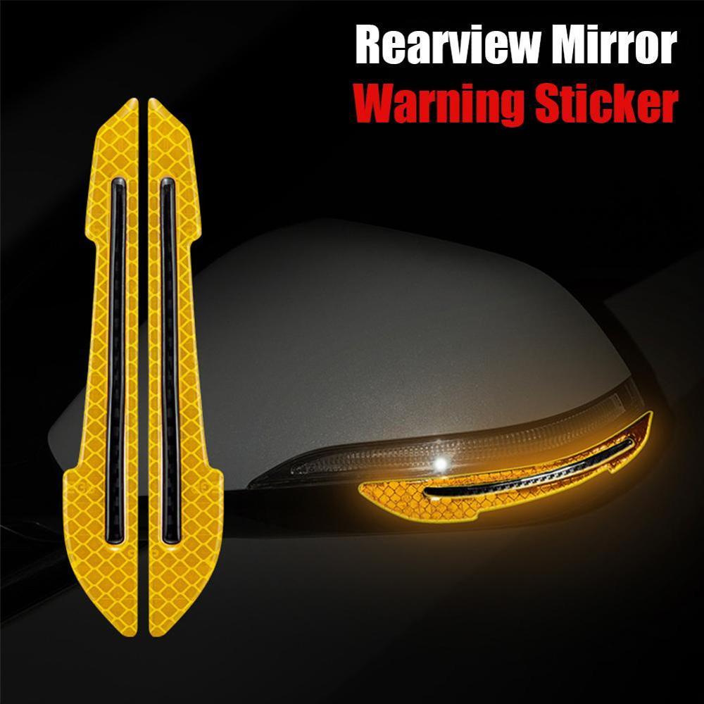 Reflecterende Waarschuwing Auto Stickers Auto Spiegel Decoratie Reflecterende Deur Anti-Collision Strip Geldt Voor Alle Auto 'S