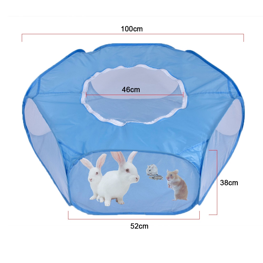 Pet Box Draagbare Open Indoor Outdoor Klein Dier Kooi Tent Met Rits Cover Tuin Spel Speeltuin Hek Dierbenodigdheden