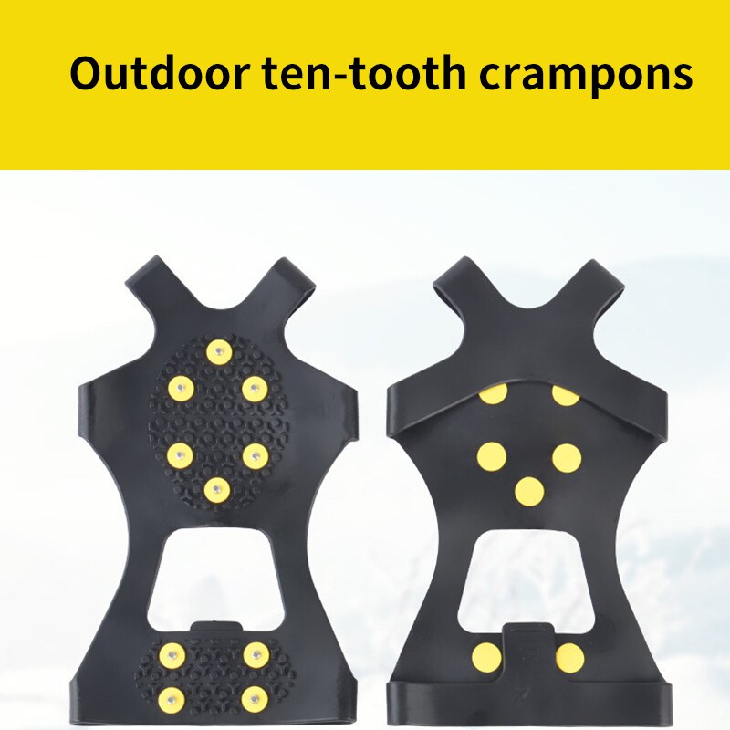 Grips Cleats Over Shoes Covers Crampons Shoes Cover Spikes Universal Ice Climbing Camping Snow Shoe Spiked Grips Cleats