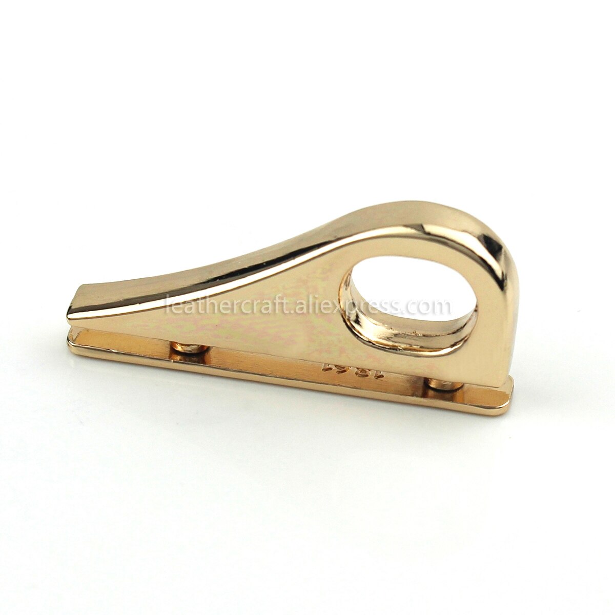 2 stk metalpose sideanker kile bøjle karbinhage klemmer oval ring taske sidekant anker link hardware til taske pung strop: Lysguld