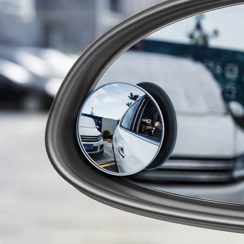 360 graders drejeligt, kantfrit, rundt blinde spejl universelt vidvinkel bil konveks spejl til parkeringssikkerhed