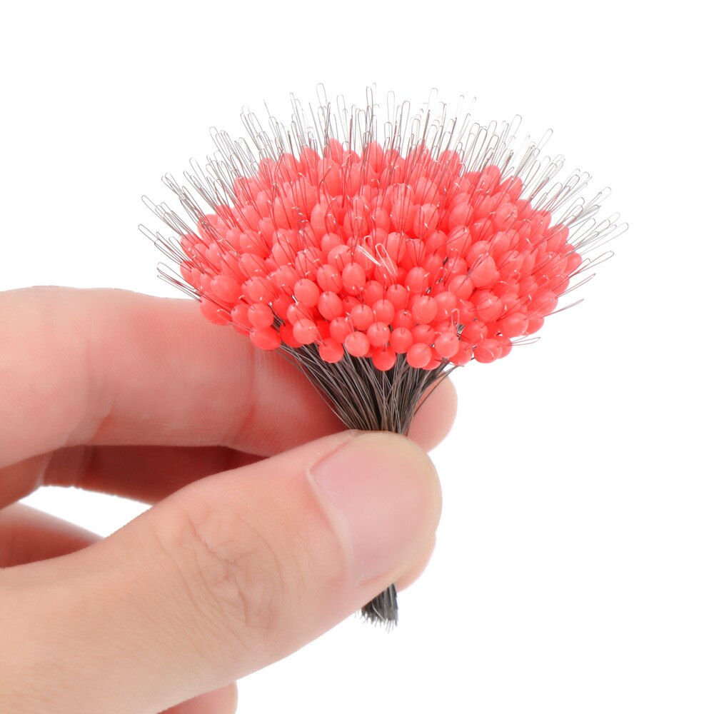 Bloc de pêche flottant en Silicone, 3 tailles, connecteur de haricot spatial, résistance de ligne de pêche, accessoires, 300 pièces/paquet