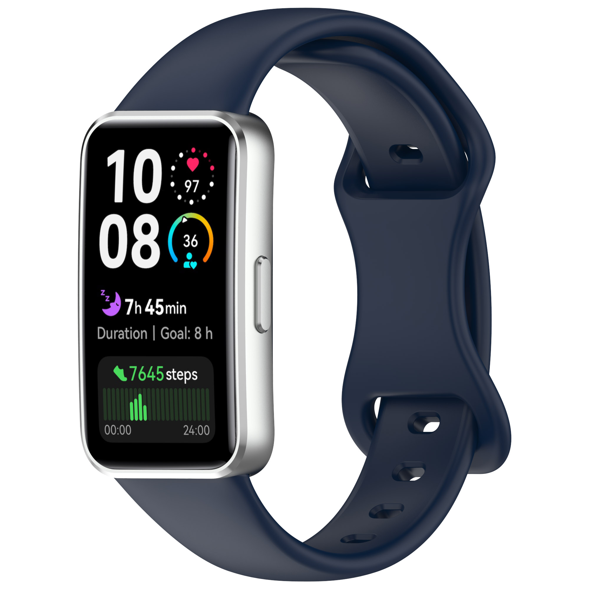 Silikonirannekkeet huawei band 10/9/8/ nfc-kellonrannekkeen lisävarusteet vaihtovyö urheilu pulseira correa huawei band 10 -ranneke: Violetti vihreä / 12mm