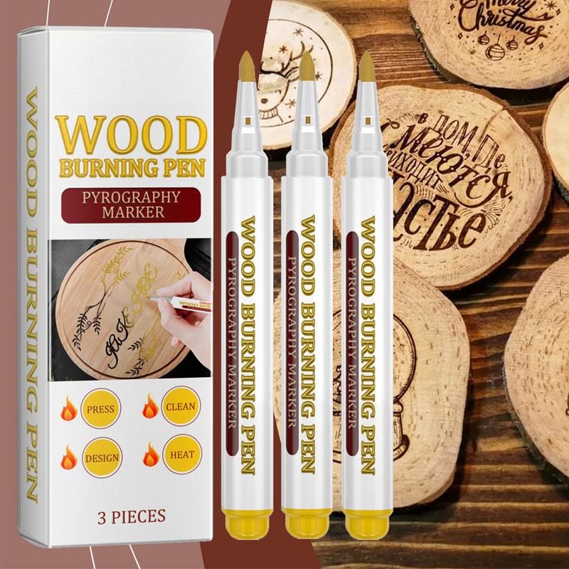 3 stks/set Houten Brandende Marker Pennen Scorch Pennen voor Hout Burn, Hout Burn Marker Pen