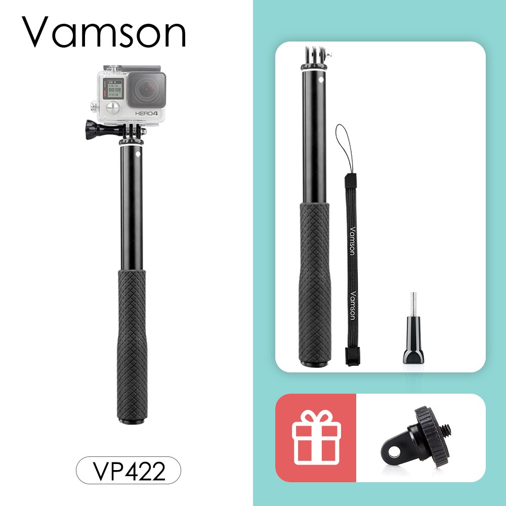 Vamson Voor Gopro Accessoires Statief Monopod Verstelbare Selfie Stick Voor Gopro Hero 10 9 8 7 6 5 Voor Xiaomi yi Sjcam Voor Telefoon: VP422