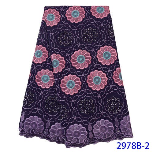 Nigeria lace fabric lace cotton lace African nigerian laces for women dresses KS2978B-1
