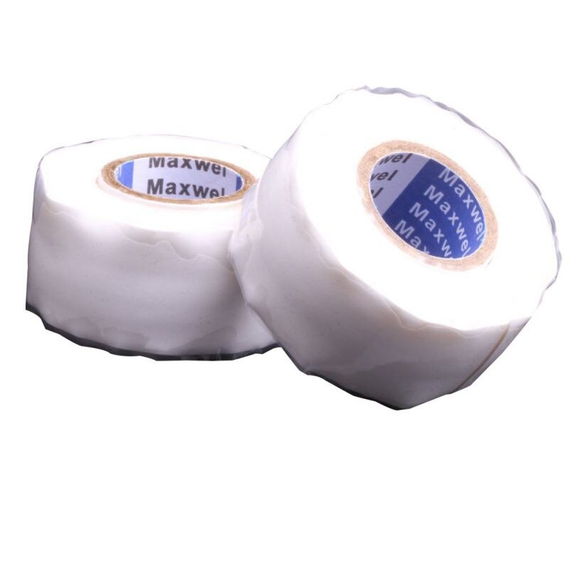 1 Pcs 3 M Waterdichte Siliconen Prestaties Reparatie Tape Bonding Rescue Zelf Fusing Draad Slang Zwart Ting Transparante film: white