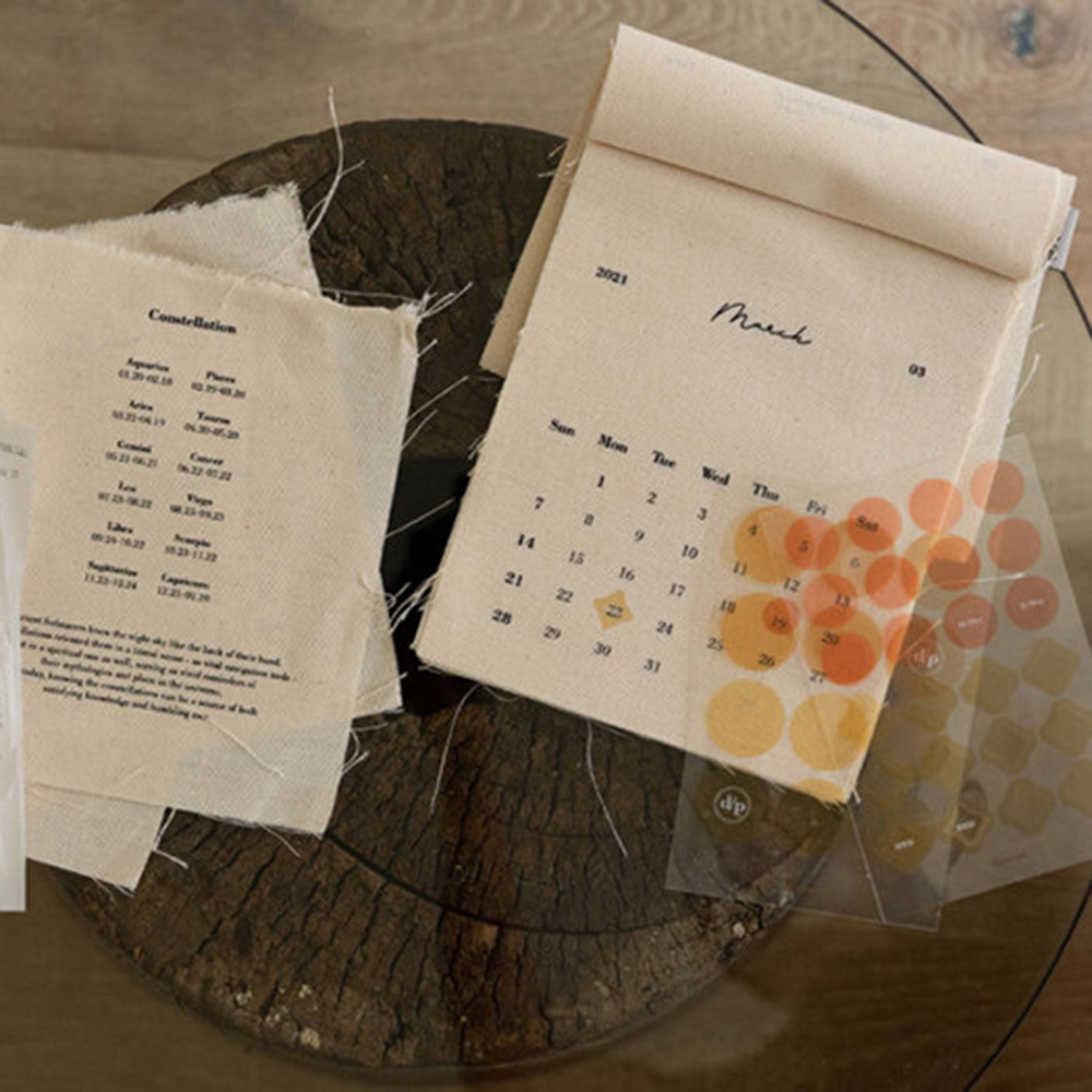 Cotton Calendar Innovative Flexible Fabric Wall 2022 Year Calendar Wall Calendar Convenient Photo Prop Apoyos De La Foto